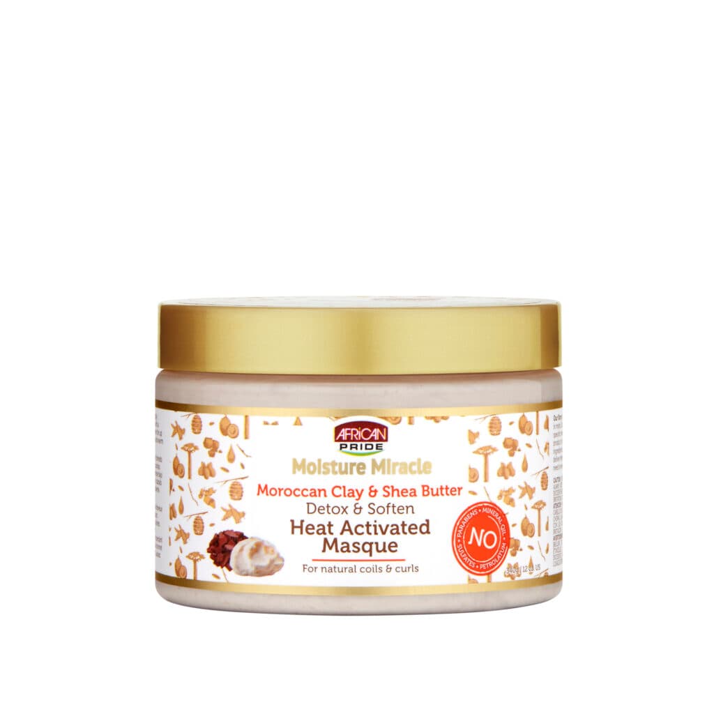 ماسک مو شی باتر و خاک رس مراکش آفریکن پراید Moroccan Clay & Shea Butter حجم 340ml — تصویر ۱۰