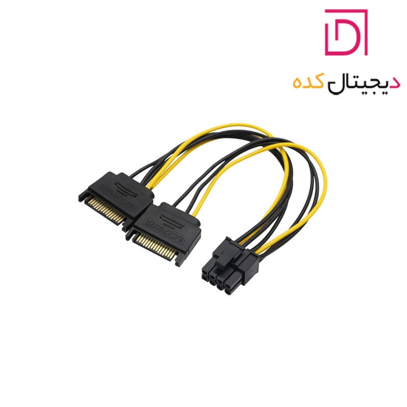 کابل برق SATA 8 Pin to 2 — تصویر ۵