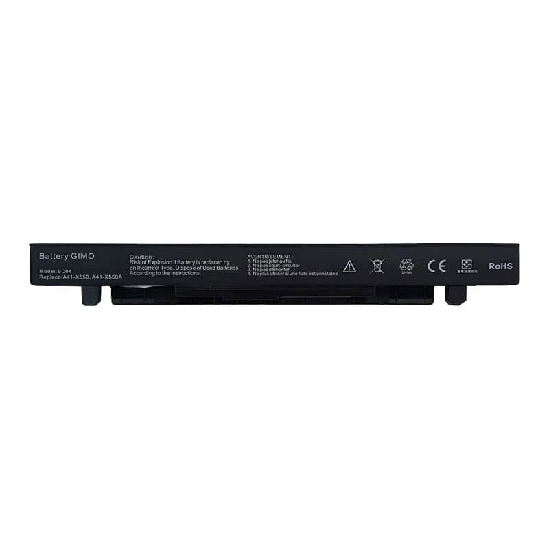 باتری لپ تاپ ایسوس Laptop Asus X550 | برند GIMO | ظرفیت 2000 | 30 وات | 4 سلول | A41-X550 , A-X550A