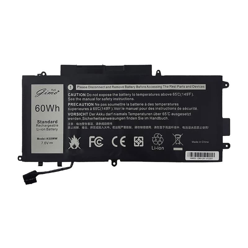 باتری لپ تاپ دل Latitude 5289-7389-7390_K5XWW Gimo Plus مشکی داخلی-60 وات ساعت