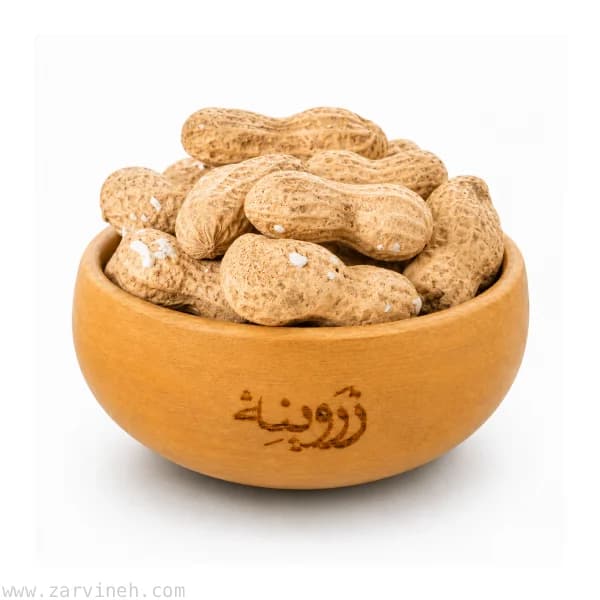 بادام زمینی با پوست نمکی