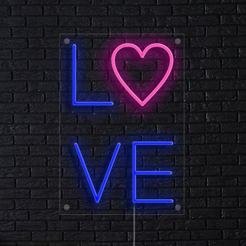 تابلو نئون طرح LOVE کد Event010 ابعاد 60 در 40 سانتیمتر