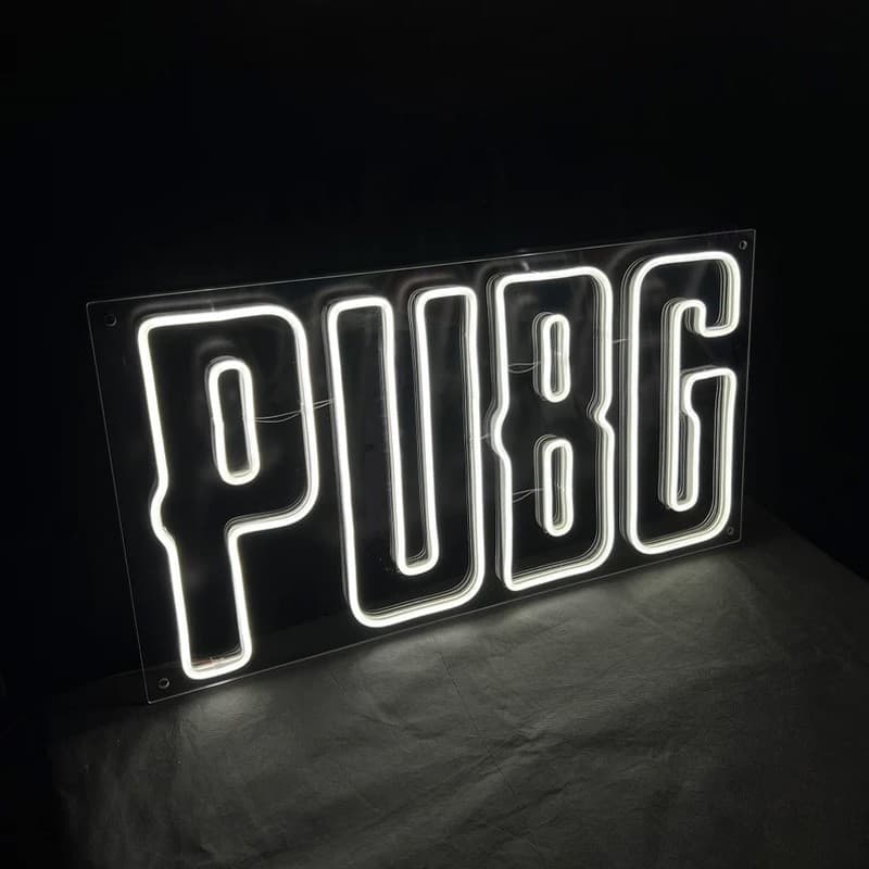 تابلو نئون طرح لوگو PUBG کد GAME019 ابعاد 60 در 40 سانتیمتر — تصویر ۵