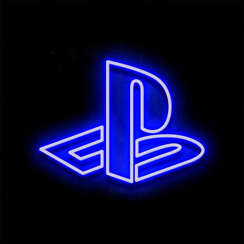 تابلو نئون طرح لوگو PlayStation کد GAME018 ابعاد 50 در 50 سانتیمتر