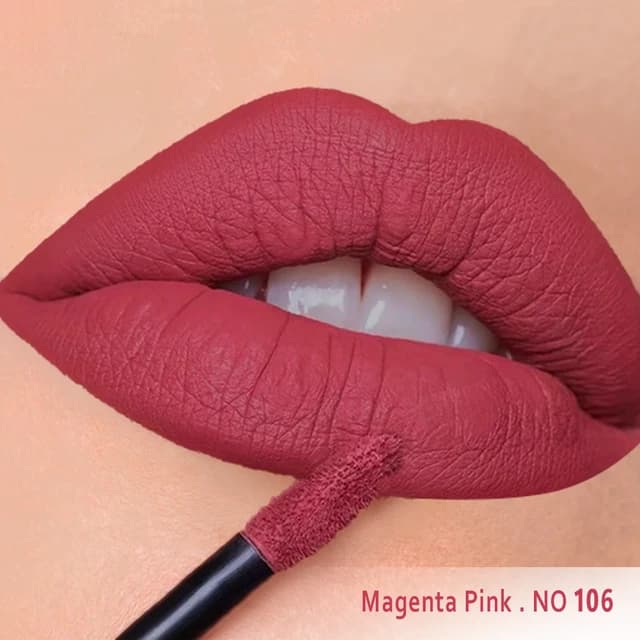 رژ لب صورتی بنفش Magenta Pink کد 106 — تصویر ۱۱