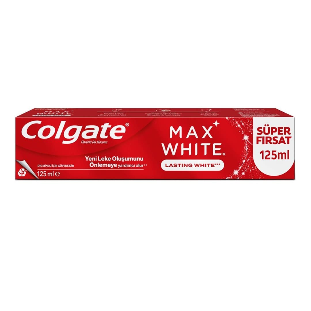 خمير دندان سفيد كننده كلگيت مدل max white حجم 125 ميل — تصویر ۳