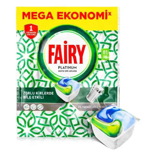 قرص ماشین ظرفشویی فیری پلاتینیوم Platinum بسته 81 عددی — تصویر ۱۱