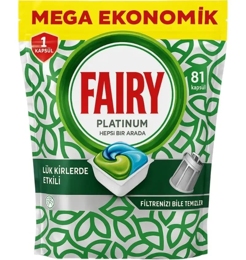قرص ماشین ظرفشویی فیری پلاتینیوم Platinum بسته 81 عددی — تصویر ۴
