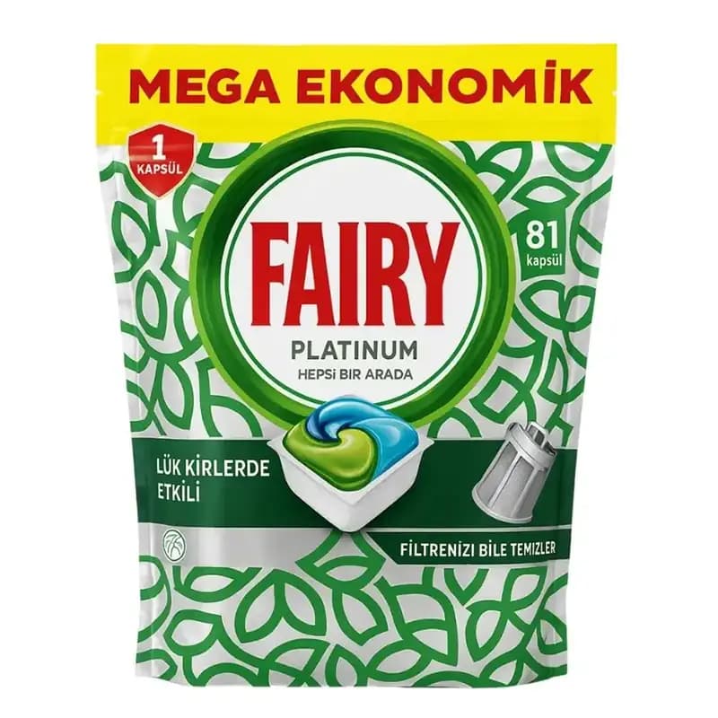 قرص ماشین ظرفشویی فیری پلاتینیوم Platinum بسته 81 عددی — تصویر ۳