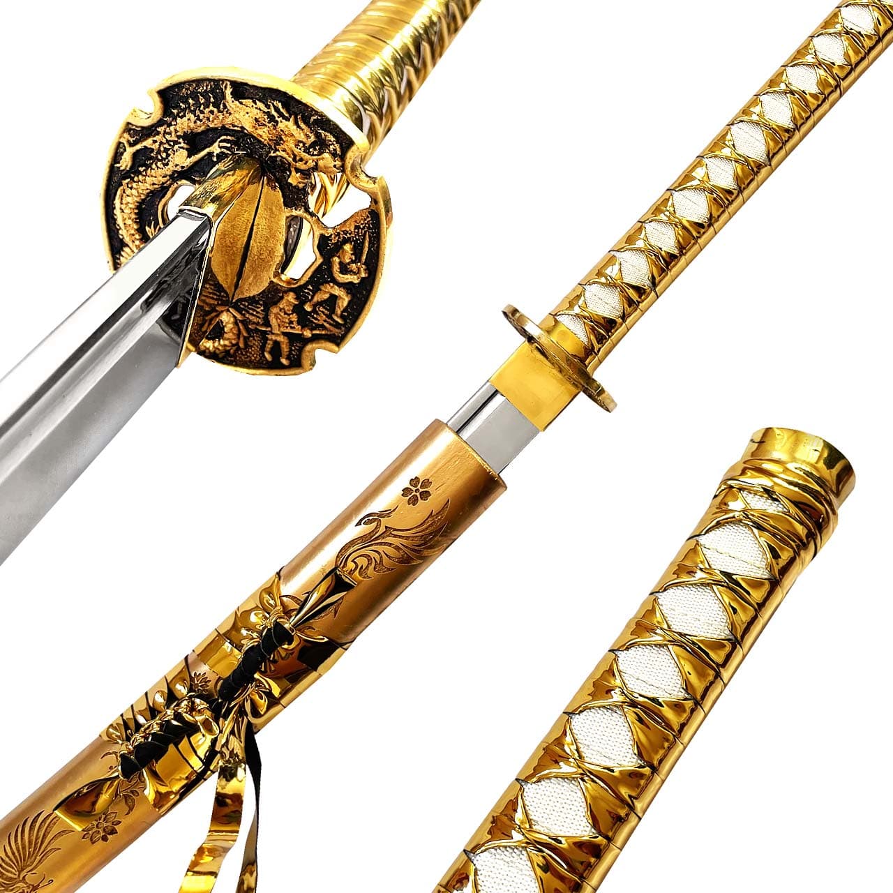شمشیر کاتانا حرفه ای 7 میل مدل Gold Phoenix — تصویر ۱۰