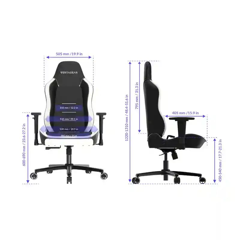 صندلی گیمینگ VERTAGEAR مدل SL3800 MIDNIGHT BLUE — تصویر ۱۱