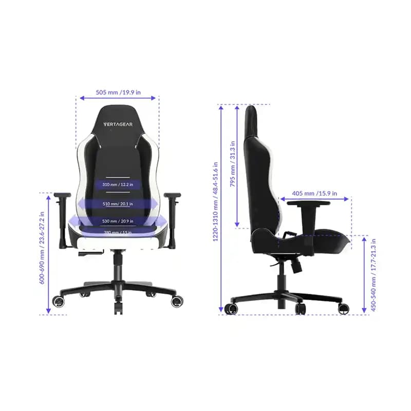 صندلی گیمینگ VERTAGEAR مدل SL3800 MIDNIGHT BLUE — تصویر ۷