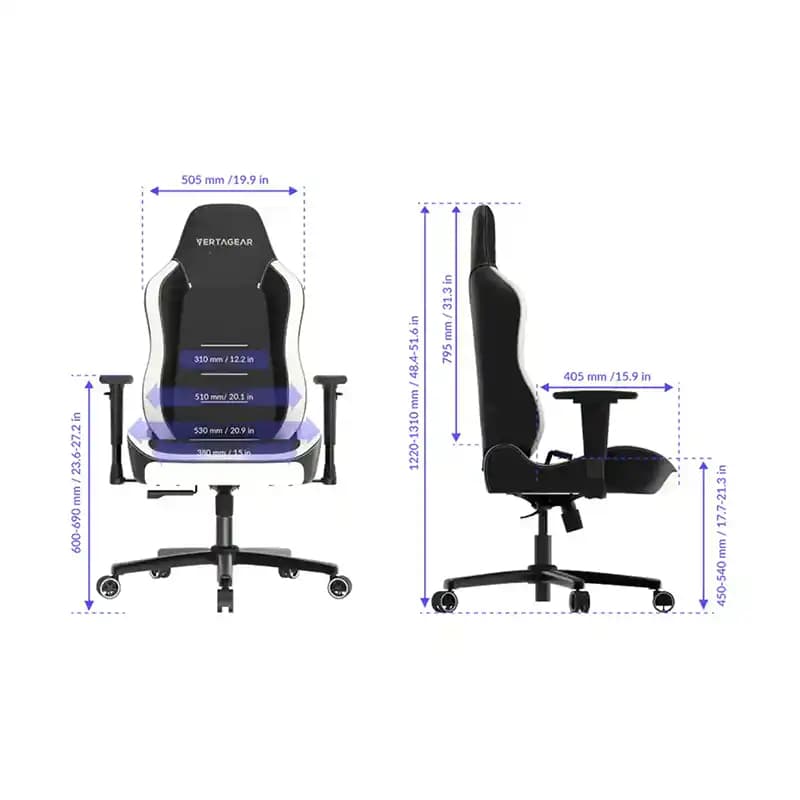 صندلی گیمینگ VERTAGEAR مدل SL3800 MIDNIGHT PURPLE — تصویر ۱۰