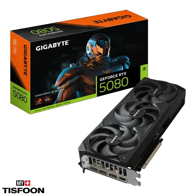 کارت گرافیک گیگابایت GeForce RTX 5080 WINDFORCE OC SFF 16GB