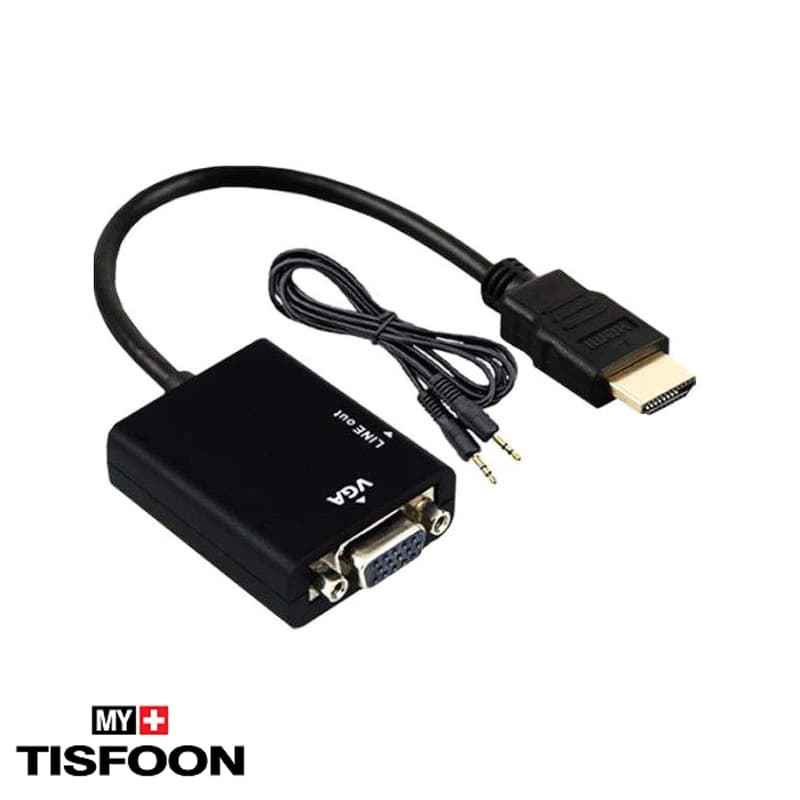 مبدل HDMI به VGA کی نت همراه کابل صدا مدلK-COHD2VGAP