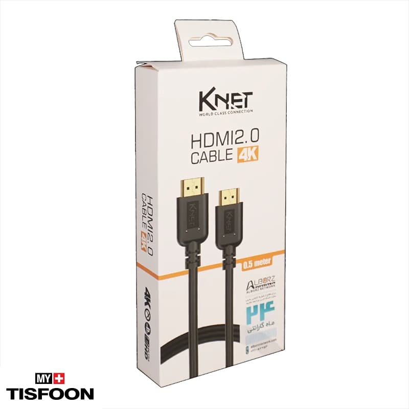 کابل HDMI کی نت ۴K طول ۰٫۵متر مدل K-CH200005 ورژن ۲٫۰ — تصویر ۳