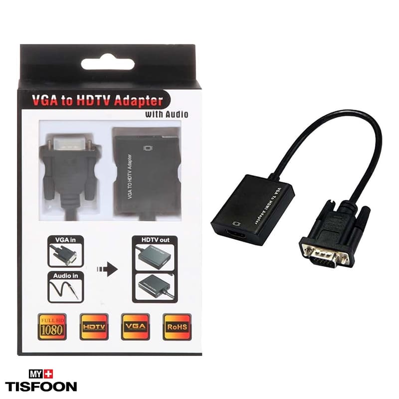 مبدل تصویر VGA به HDMI وی نت مدل V-COVGA2HD همراه کابل صدا — تصویر ۷