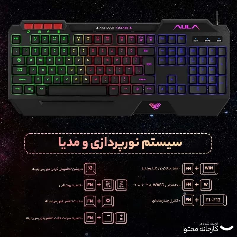 ست کومبو گیمینگ آئولا مدل T650 — تصویر ۱۱
