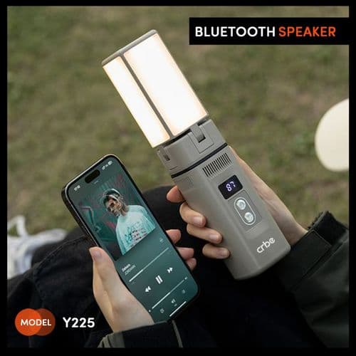 اسپیکر بلوتوثی قابل حمل و چراغ کربی مدل Crbe Y225 با گارانتی 12 ماهه شرکتی — تصویر ۶