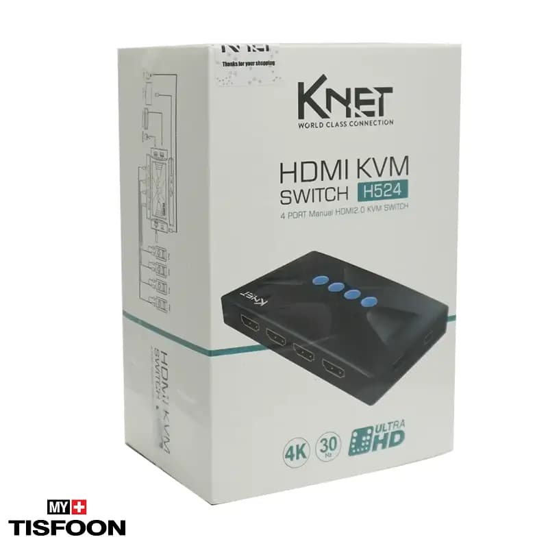 کی وی ام سوئیچ ۴ پورت HDMI کی نت K-H524 — تصویر ۶