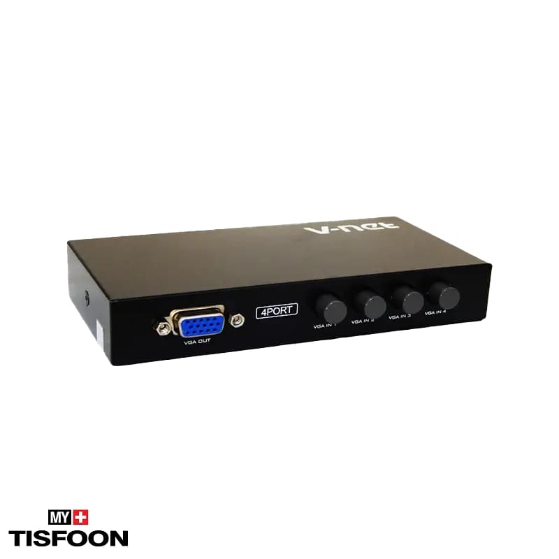 سوییچ VGA چهار پورت دستی وی نت مدل V-SWVGAM04 — تصویر ۴