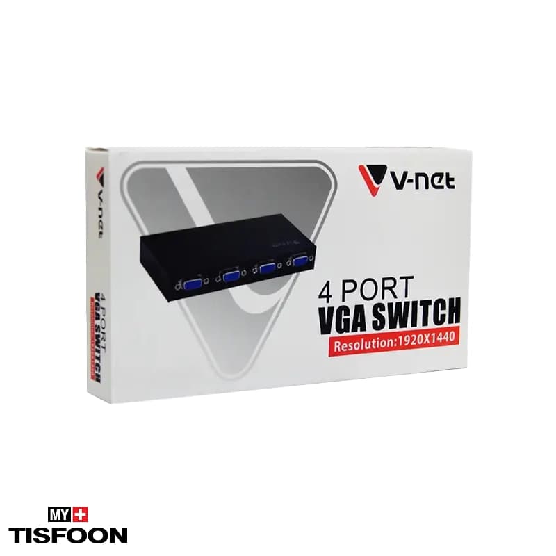 سوییچ VGA چهار پورت دستی وی نت مدل V-SWVGAM04 — تصویر ۳