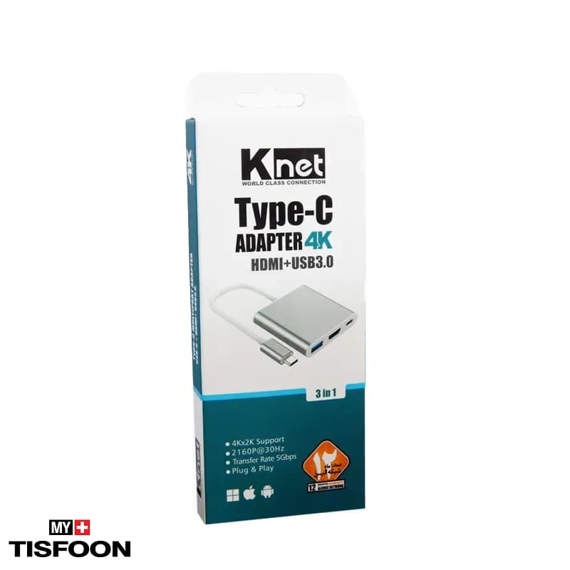 مبدل ۳ پورت Type C کی نت K-COUC30HU — تصویر ۵
