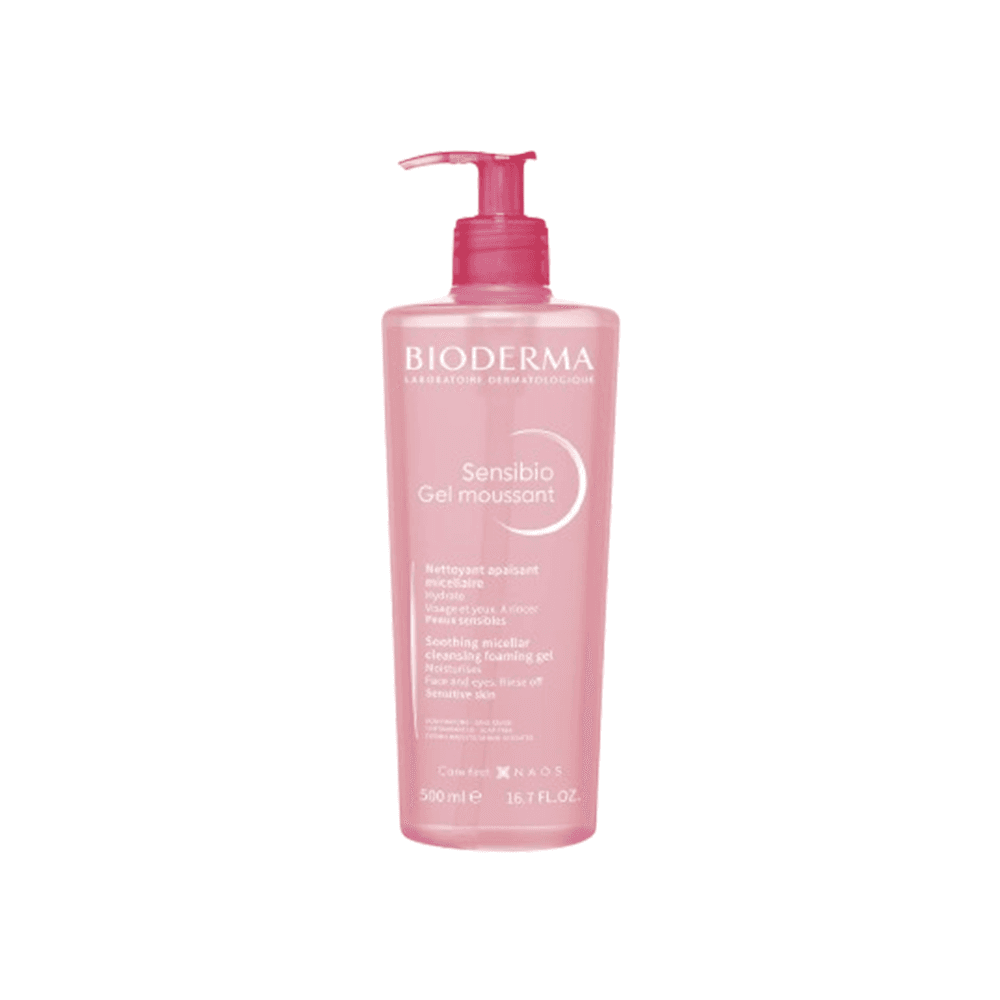 ژل شستشو صورت بایودرما BIODERMA صورتی مدل سنسیبو Sensibio پوست حساس