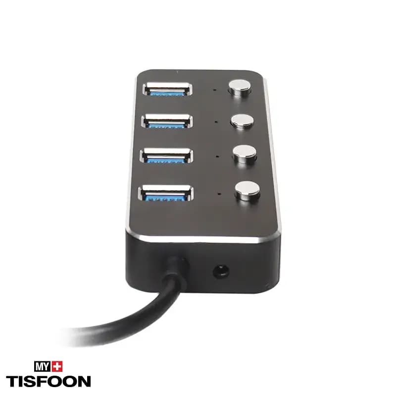 هاب ۴ پورت USB 3.0 کی نت K-HUAMH504 مدل H5 — تصویر ۵