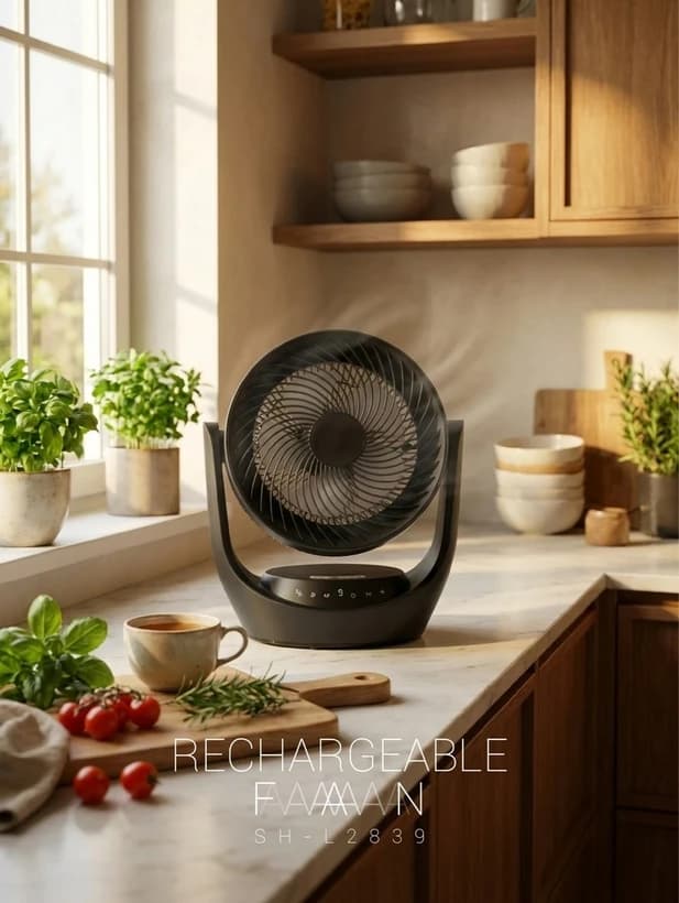 پنکه شارژی رومیزی شعاع مدلSH-L2839 — تصویر ۱۰