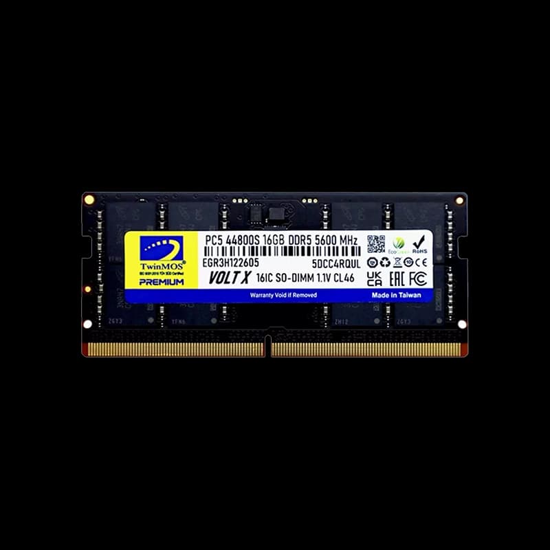 رم لپ تاپ تواین موس ظرفیت 16 گیگابایت RAM 16GB TwinMOS 4800 DDR5-NB