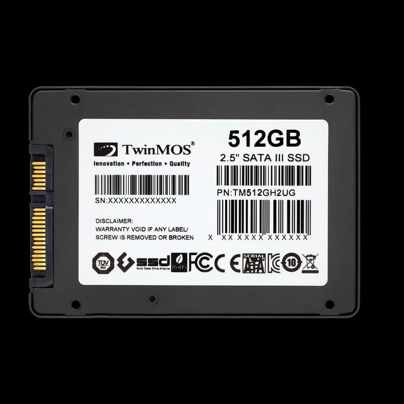 اس اس دی اینترنال توین موس ظرفیت 512 گیگابایت SSD SATA TWINMOS 512GB