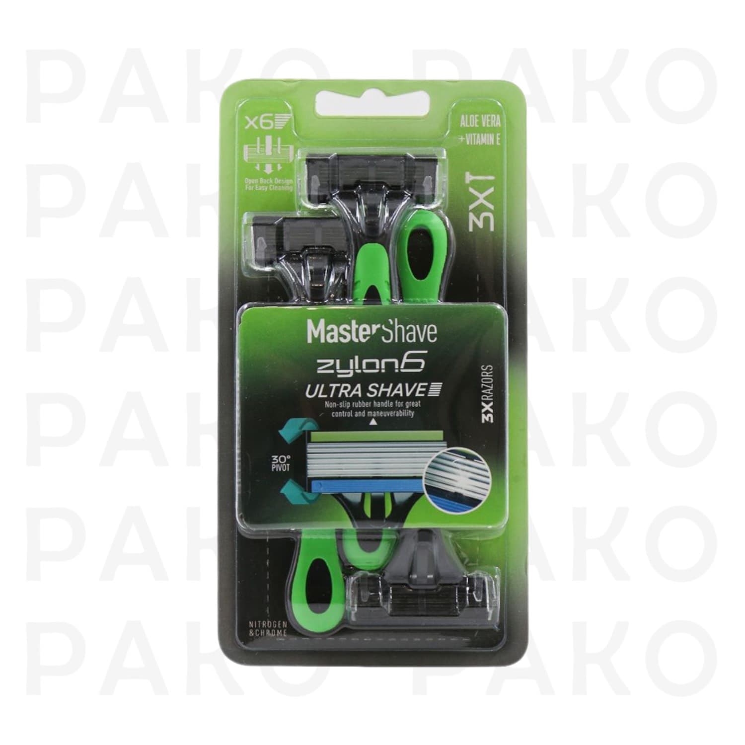 تیغ شش لبه مردانه مستر شیو Master Shave بسته 3عددی — تصویر ۳
