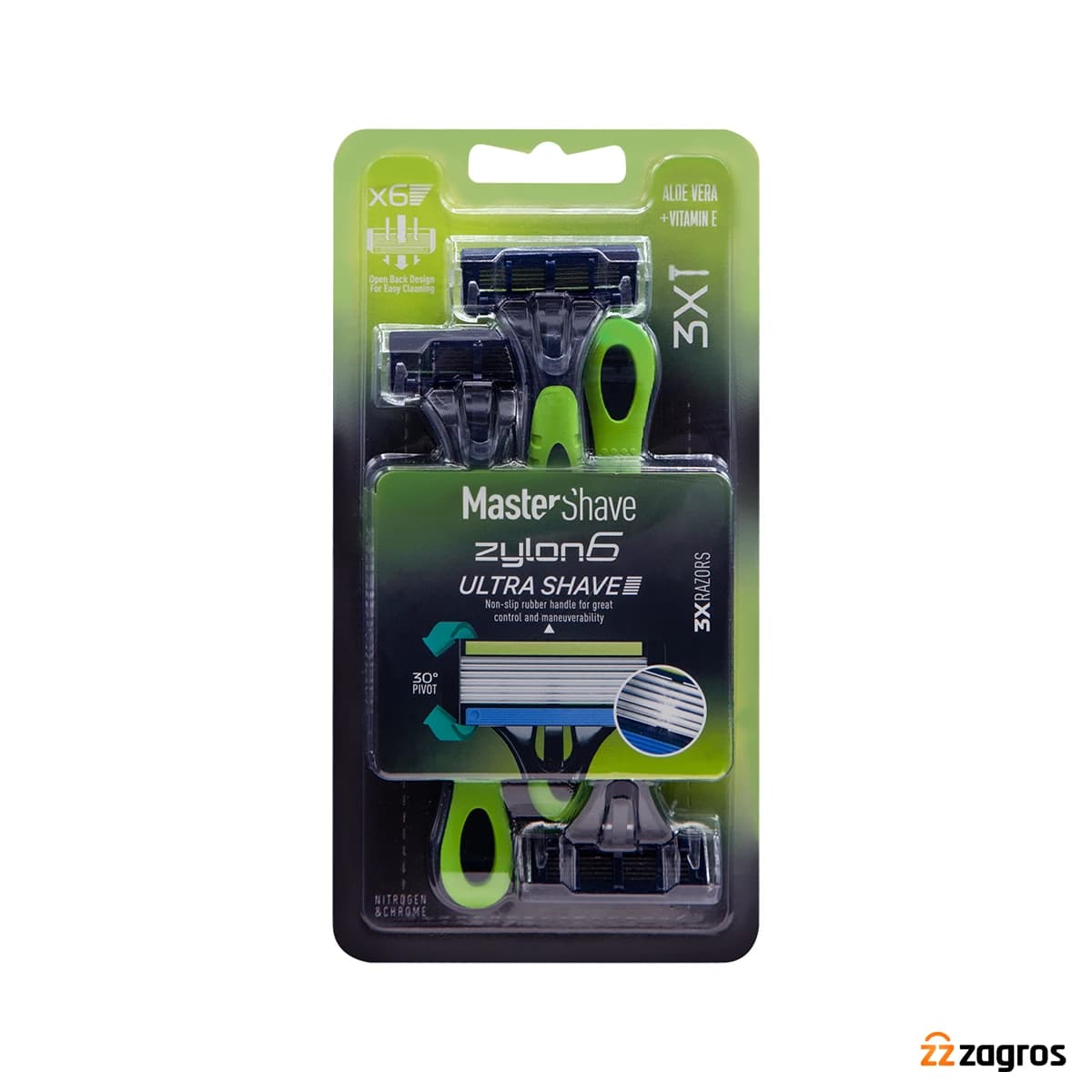 تیغ شش لبه مردانه مستر شیو Master Shave بسته 3عددی — تصویر ۸