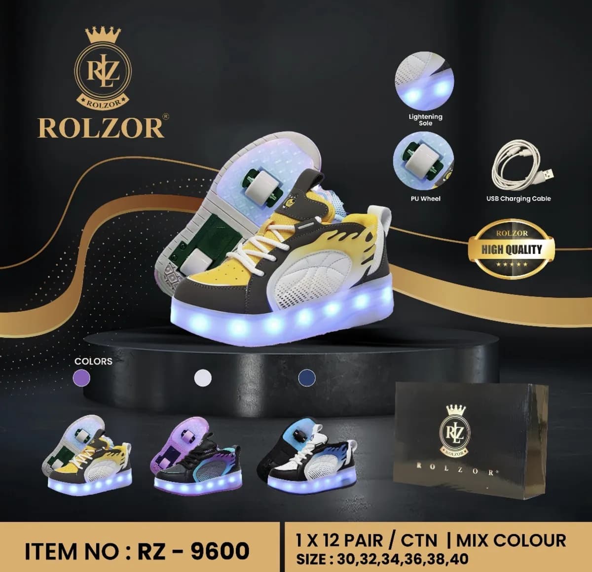 کفش اسکیت چرخ دار اسپورت RZ_9600 — تصویر ۲