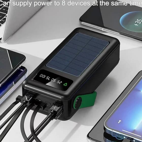 پاوربانک گرین لاین مدل Solar Max ظرفیت 50000 میلی آمپر ساعت — تصویر ۳