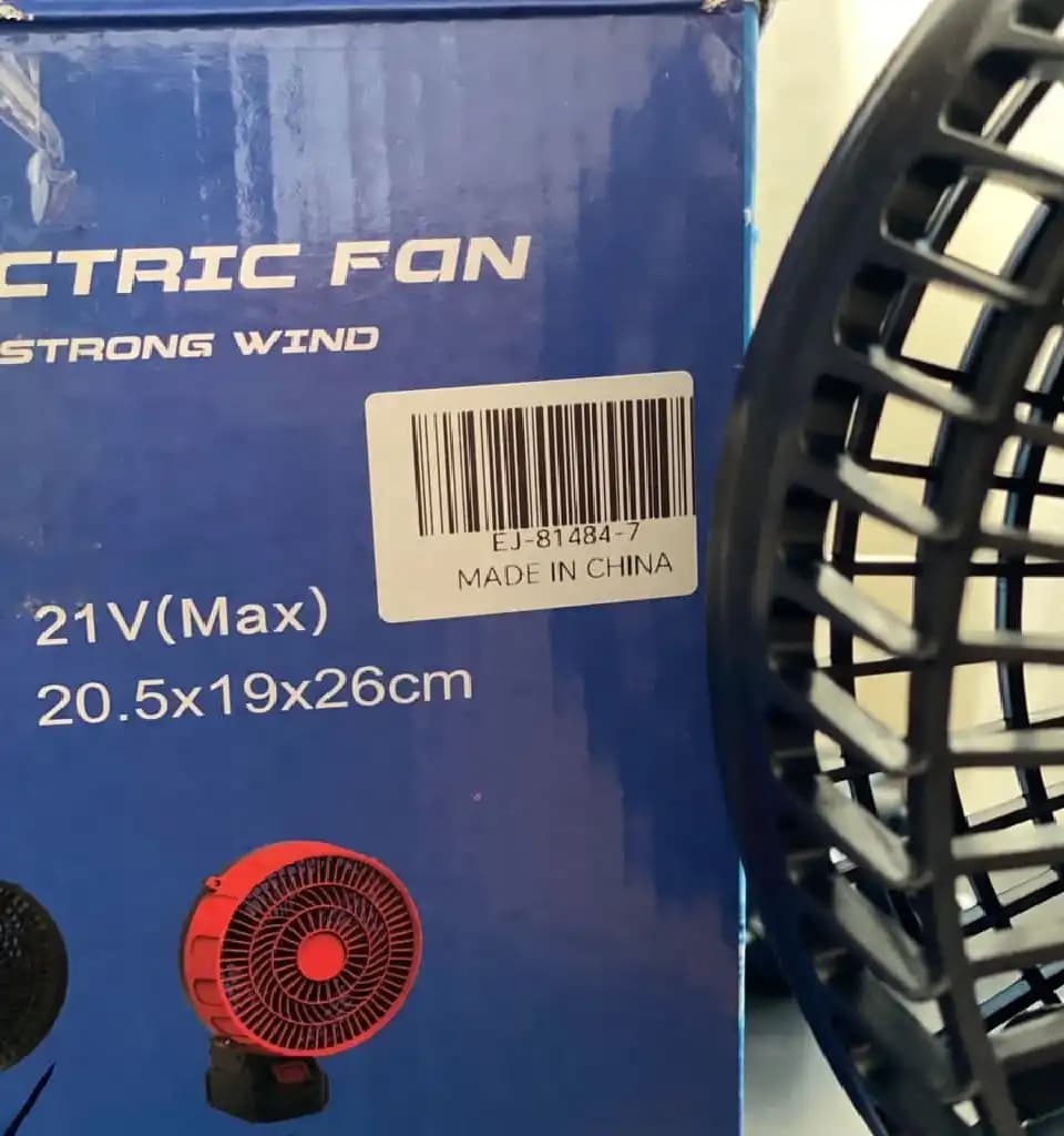 پنکه شارژی ۴۸ ولت توری فلزی مدل FAN LITHIUM 3PIN — تصویر ۴