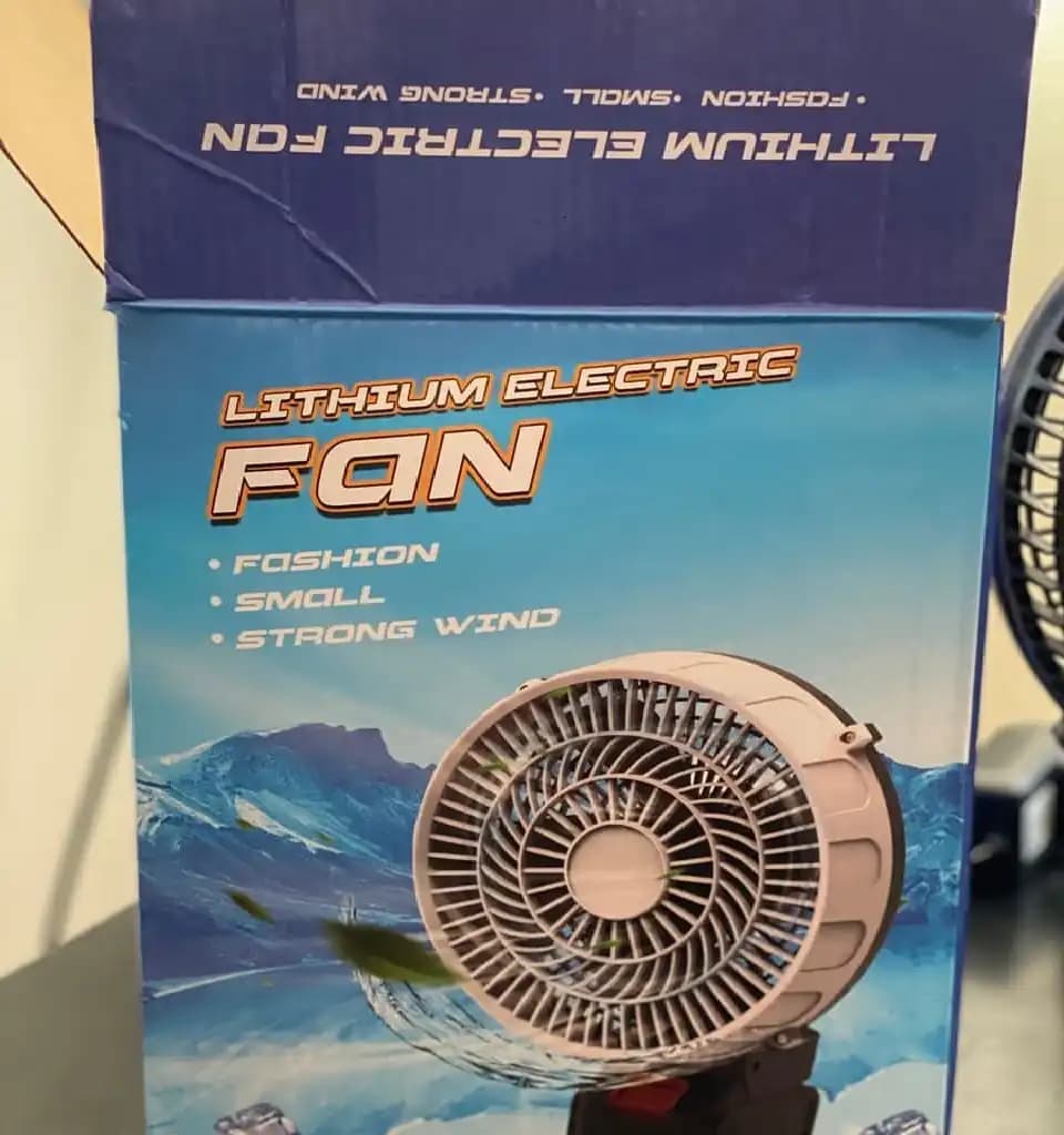 پنکه شارژی ۴۸ ولت توری فلزی مدل FAN LITHIUM 3PIN — تصویر ۵