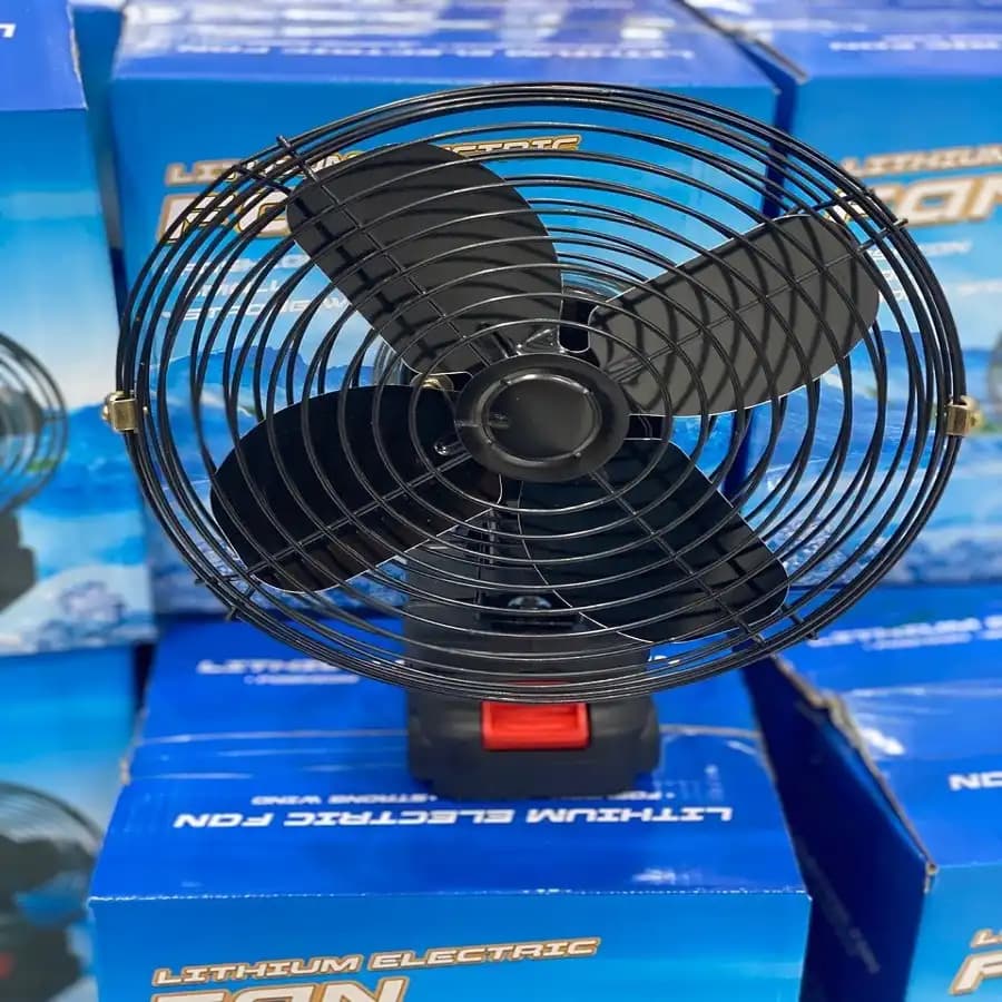 پنکه شارژی ۴۸ ولت توری فلزی مدل FAN LITHIUM 3PIN