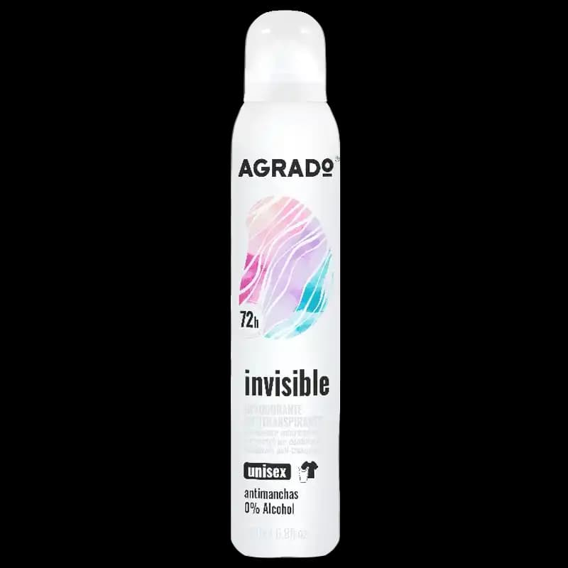 اسپری دئودورانت ضد تعریق و ضد لک آگرادو Invisible حجم 200 میل