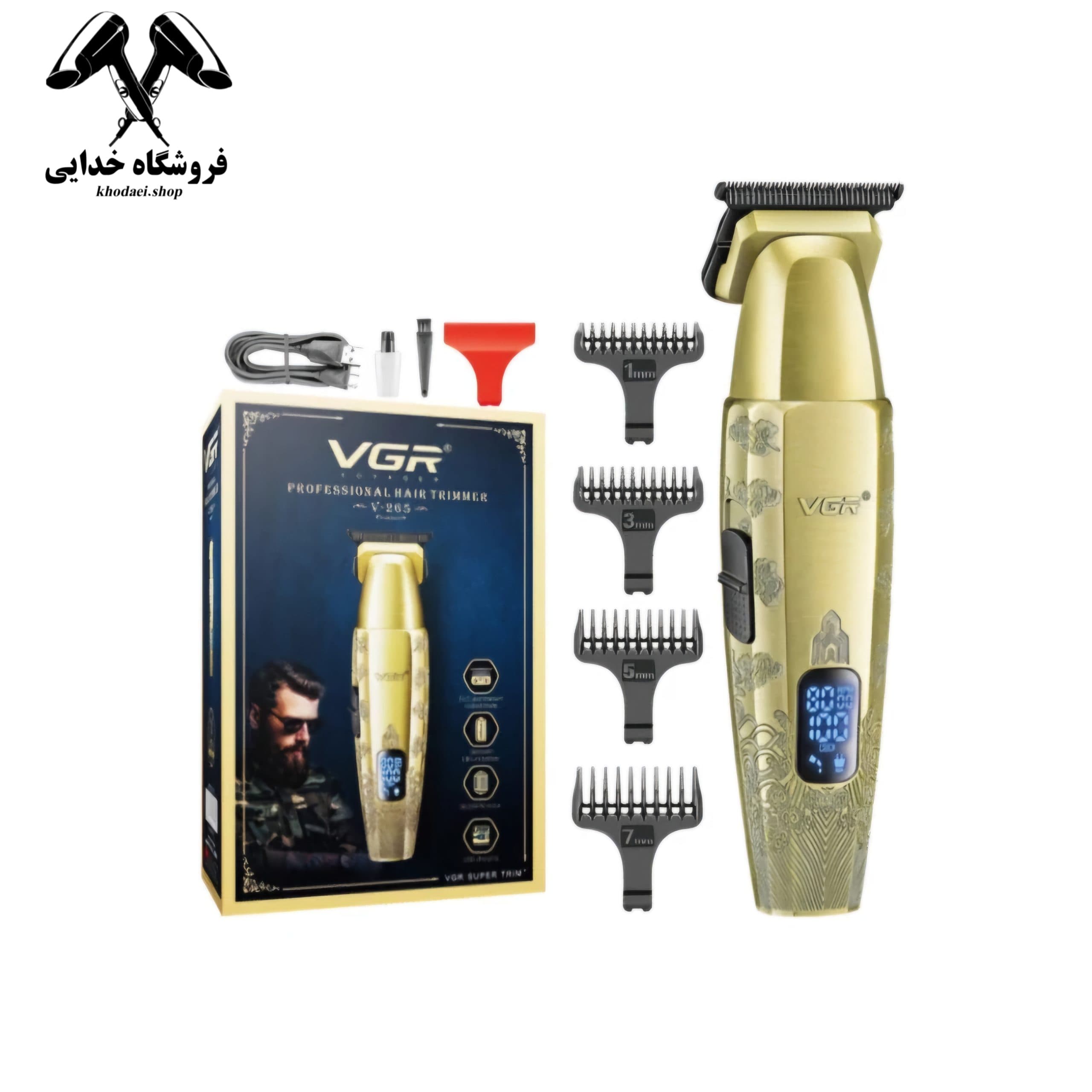 ماشین اصلاح وی جی آر مدل V-265 با تیغه تیتانیوم و برش مستقیم — تصویر ۹