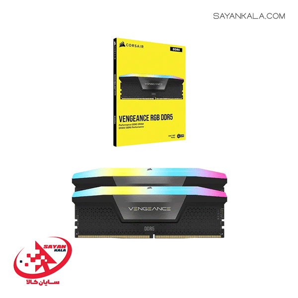 رم دسکتاپ کورسیر دو کاناله RAM CORSAIR CL36 DDR5 32GB 6200MHz Vengeance RGB — تصویر ۳