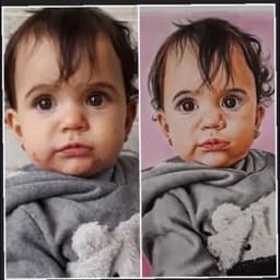 تابلو نقاشی از چهره(بدون قاب) — تصویر ۳