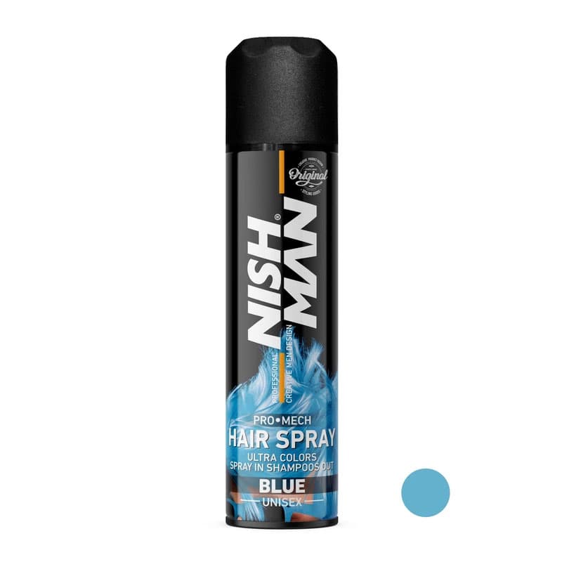 اسپری رنگ مو نیش من آبی مدل blue حجم 150 میلی لیتر