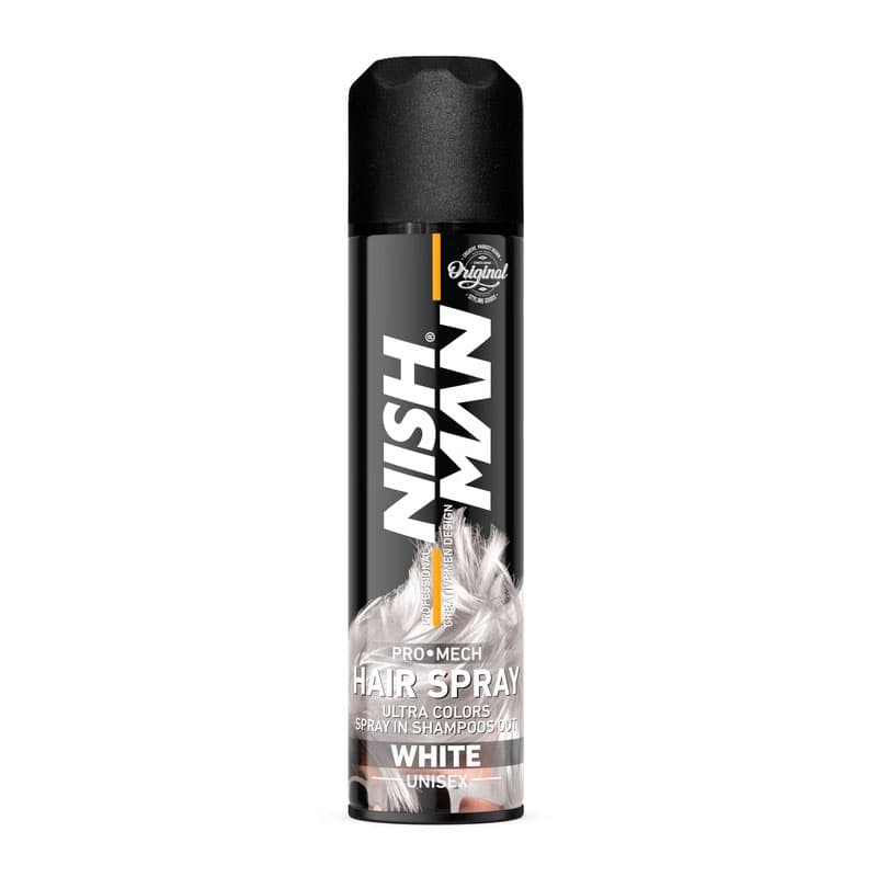 اسپری رنگ مو نیش من سفید مدل white حجم 150 میلی لیتر