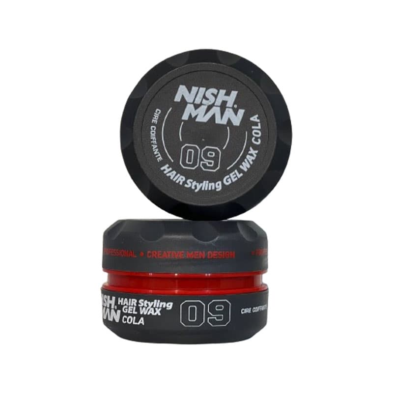 واکس مو نیشمن مشکی قرمز 09 مدل Nishman Hair Styling Gel Wax COLA حجم 150 میل