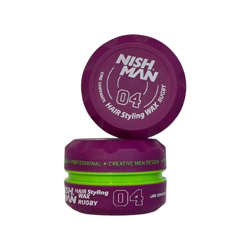 واکس مو نیشمن بنفش 04 مدل Nishman Hair Styling Wax RUGBY حجم 150 میل