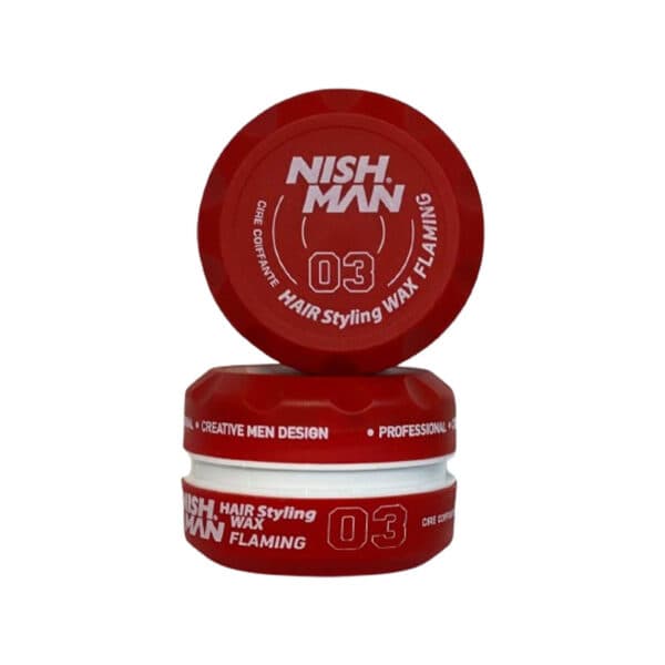 واکس مو نیشمن قرمز 03 مدل Nishman Hair Styling Wax FLAMING حجم 150 میل — تصویر ۴