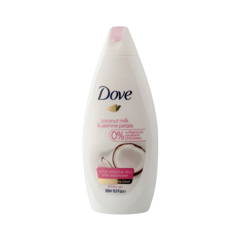شامپو بدن کرمی داو حاوی شیر نارگیل و یاس Dove shower gel حجم 500 میل — تصویر ۳