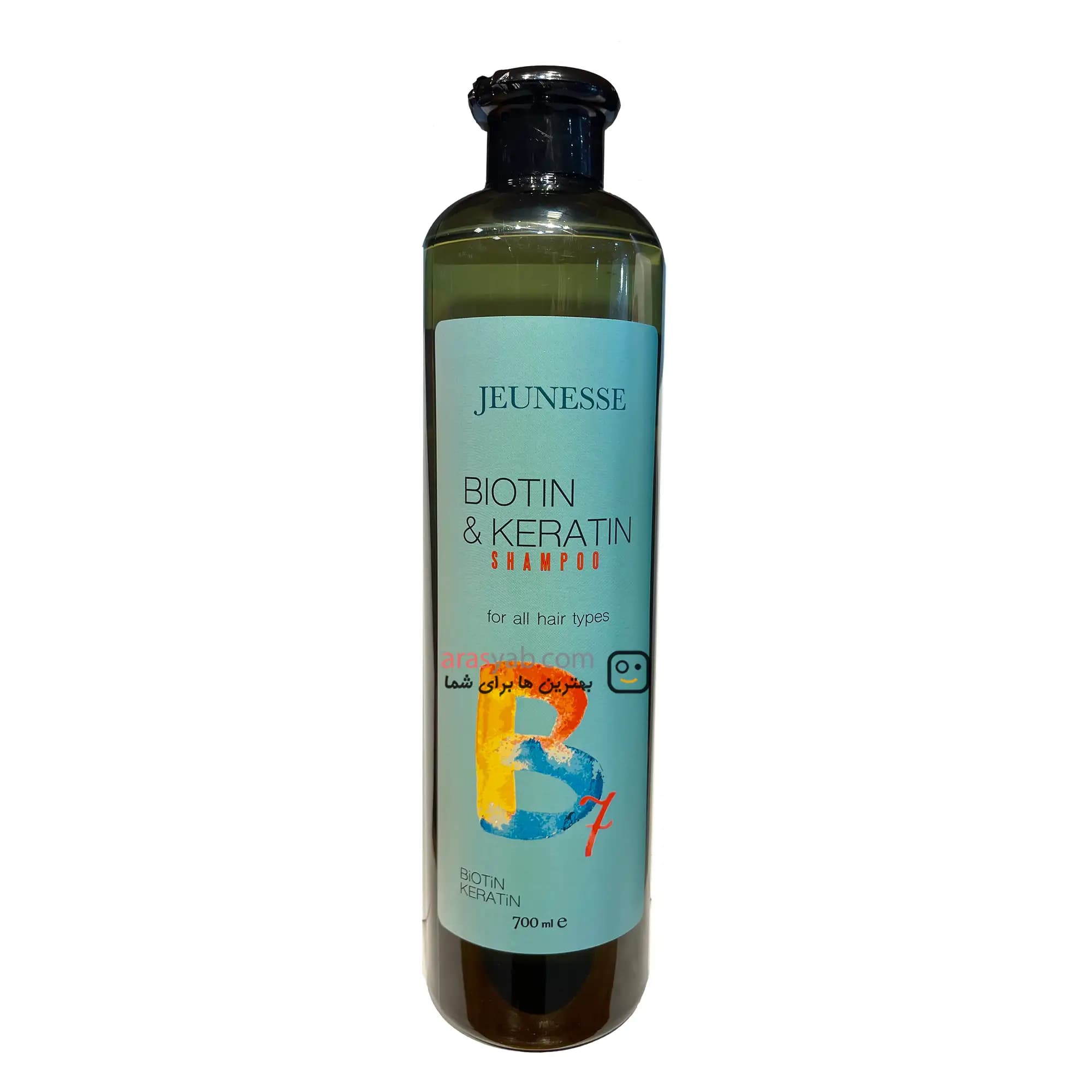 شامپو کراتین و بیوتین Jeunesse افزایش حجم مو مناسب انواع مو حجم 700 میل